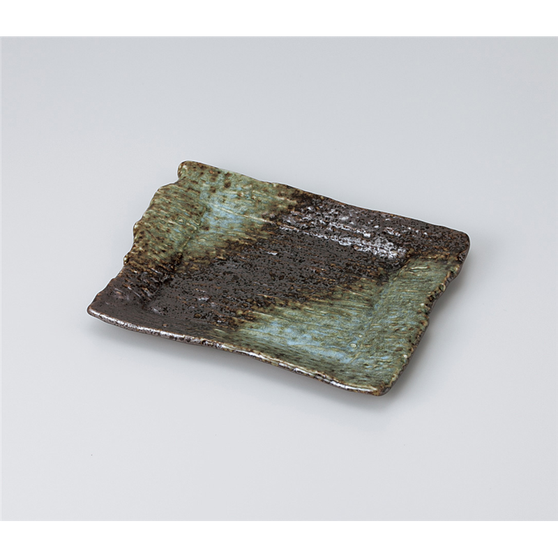 古林陶器 焼物皿 灰釉ちぎり皿 911540126 1個（ご注文単位1個）【直送品】