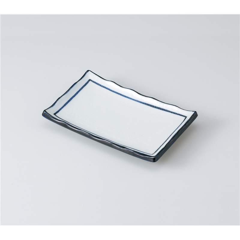 古林陶器 焼物皿 布目ライン7.0長角皿 1013550147 1個（ご注文単位1個）【直送品】