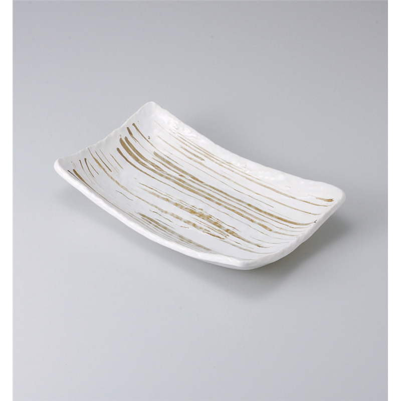 古林陶器 焼物皿 白樺手作り長角皿 520640225 1個（ご注文単位1個）【直送品】