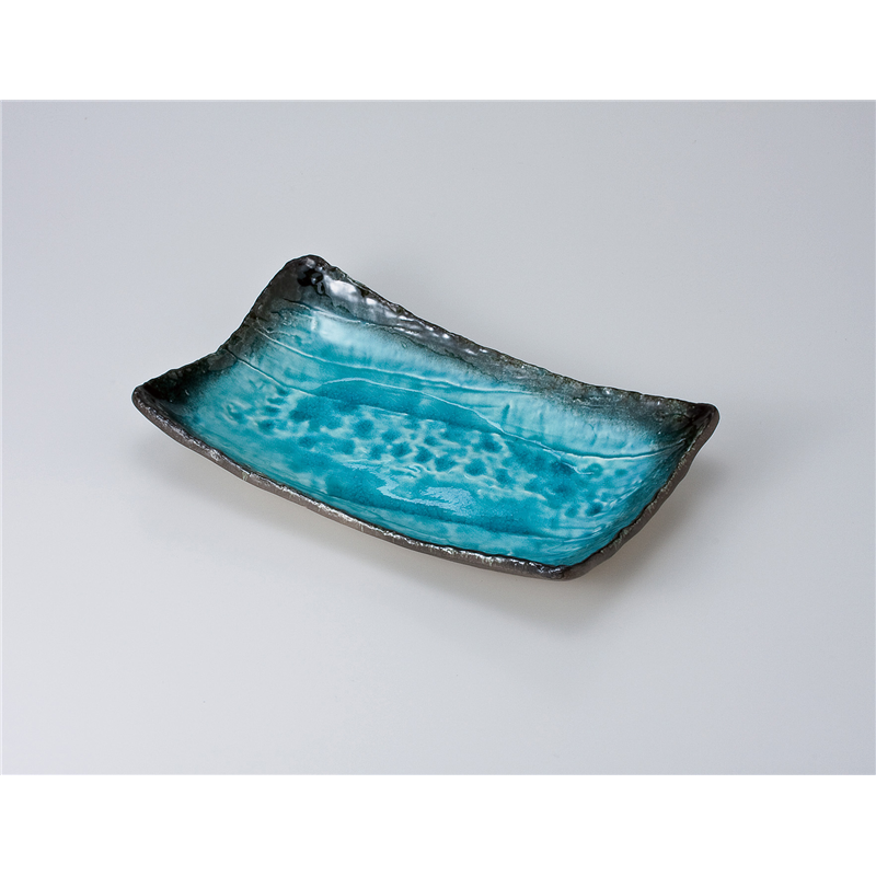古林陶器 焼物皿 藍染スカイ長角皿(大) 620930201 1個（ご注文単位1個）【直送品】