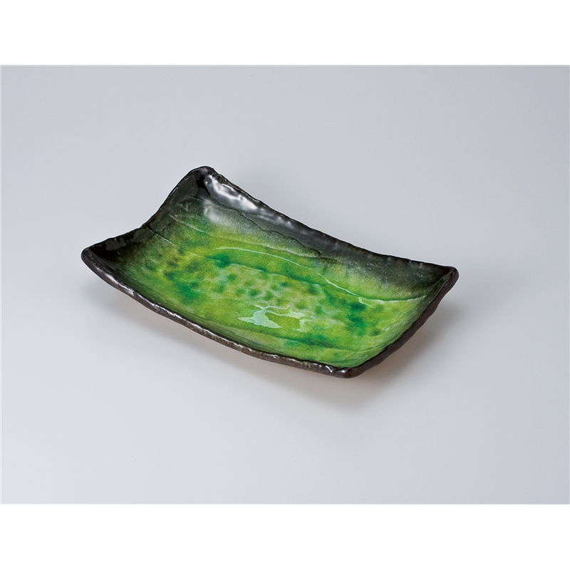 古林陶器 焼物皿 藍染ヒワ長角皿(大) 620930301 1個（ご注文単位1個）【直送品】