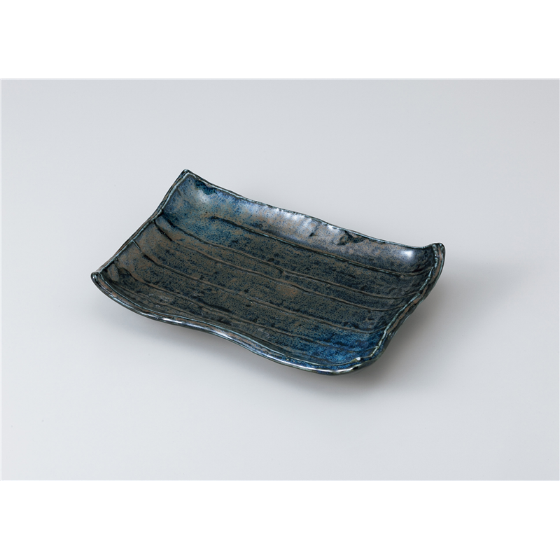 古林陶器 焼物皿 オ-ロラ波型焼物皿 1013440347 1個（ご注文単位1個）【直送品】