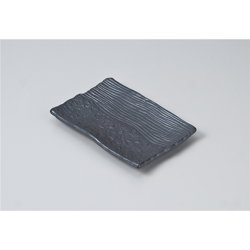 古林陶器 焼物皿 黒楽焼物皿 612950461 1個（ご注文単位1個）【直送品】