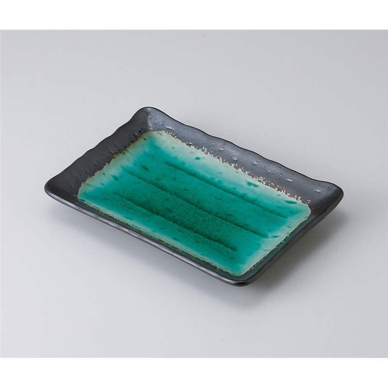 古林陶器 焼物皿 深海グリーン焼物皿 512950347 1個（ご注文単位1個）【直送品】