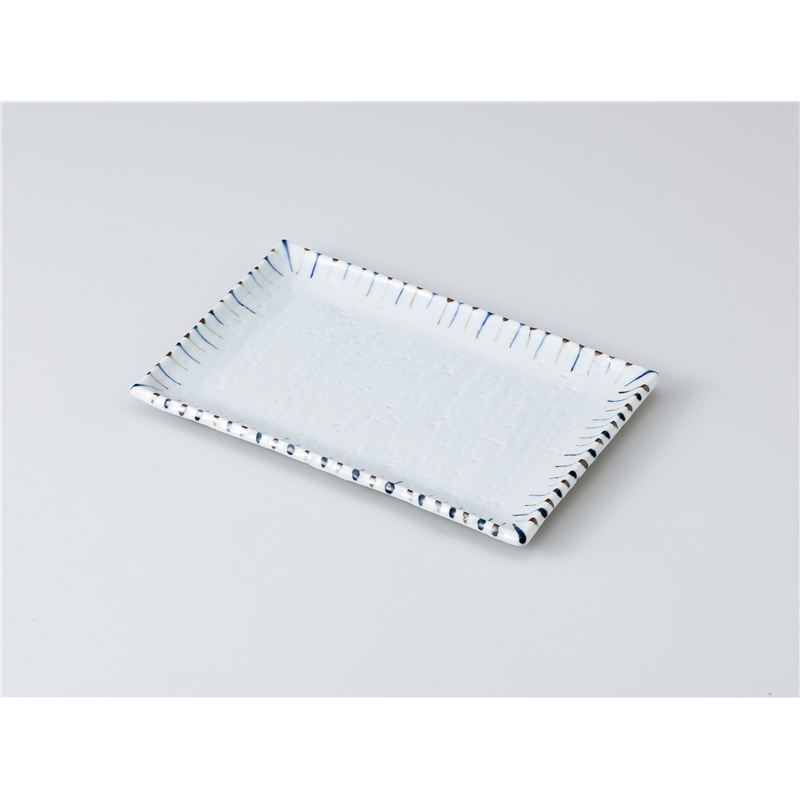 古林陶器 焼物皿 荒目青磁二色十草新焼物皿 1013610370 1個（ご注文単位1個）【直送品】