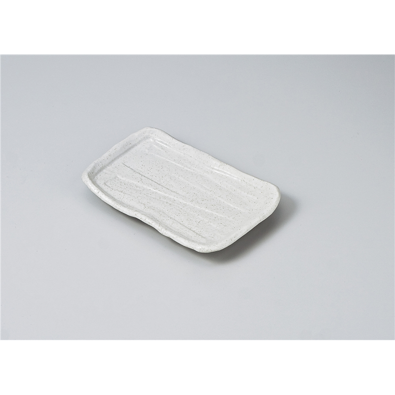 古林陶器 焼物皿 そぎ型焼物皿 粉引 613340461 1個（ご注文単位1個）【直送品】