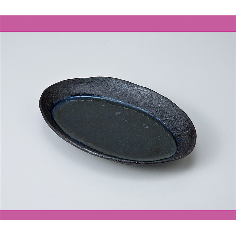 古林陶器 焼物皿 月光23cm長丸皿 711850435 1個（ご注文単位1個）【直送品】