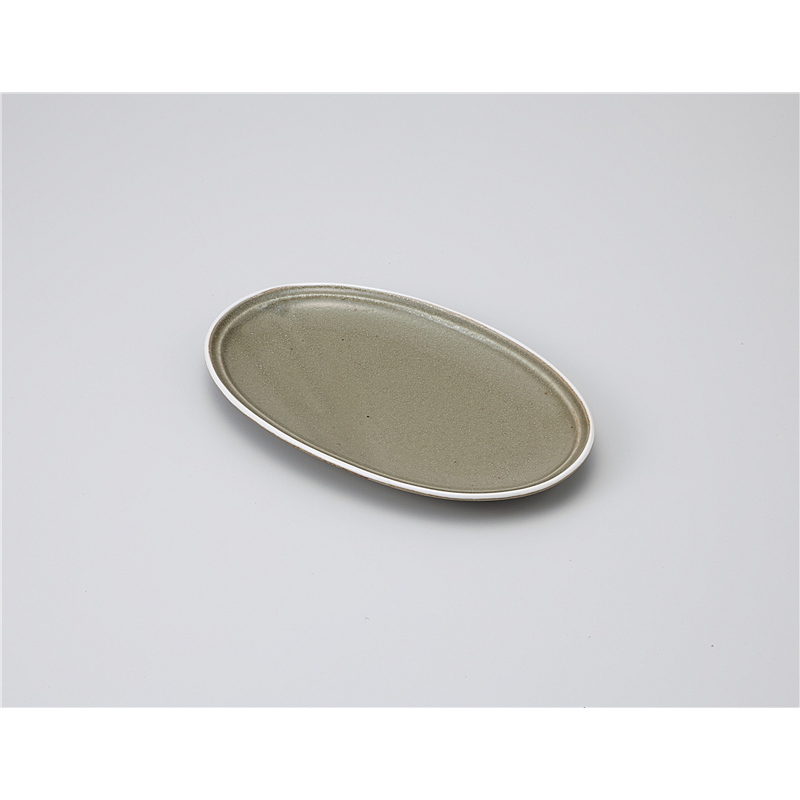古林陶器 焼物皿 オリーブ楕円皿 1114010308 1個（ご注文単位1個）【直送品】