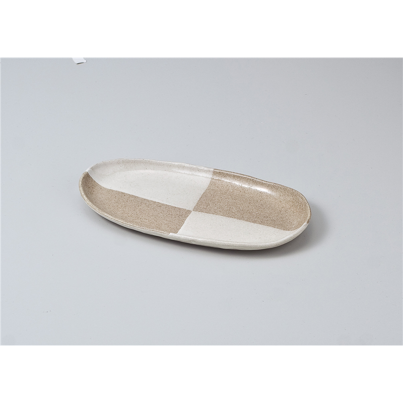 古林陶器 焼物皿 唐津化粧楕円焼物皿 611740374 1個（ご注文単位1個）【直送品】