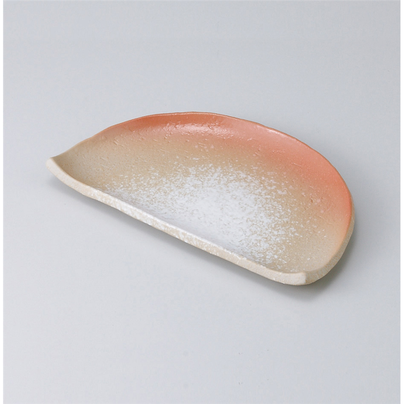 古林陶器 焼物皿 雪どけ半月7.0皿 512510277 1個（ご注文単位1個）【直送品】