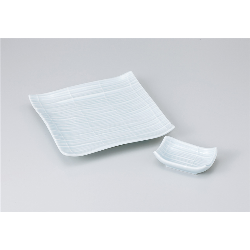 古林陶器 焼物皿 青磁すだれ正角皿 914040179 1個（ご注文単位1個）【直送品】