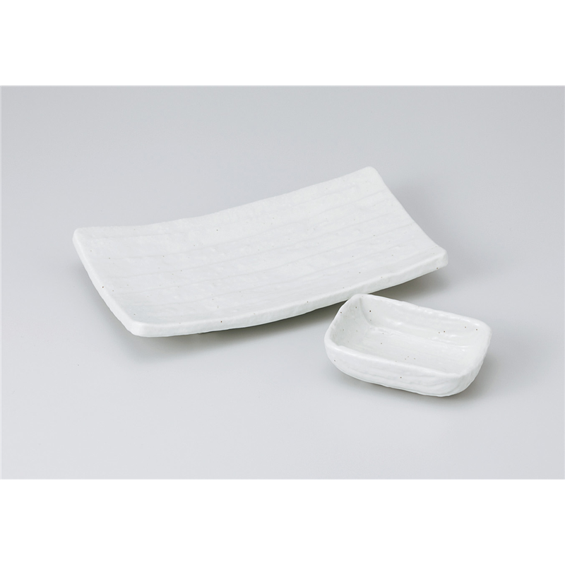 古林陶器 焼物皿 粉引四足焼物皿 914050315 1個（ご注文単位1個）【直送品】