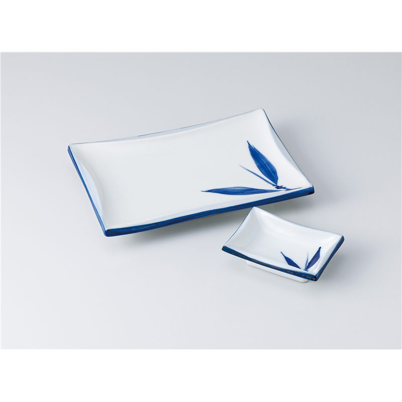 古林陶器 焼物皿 笹長角皿 1313530179 1個（ご注文単位1個）【直送品】