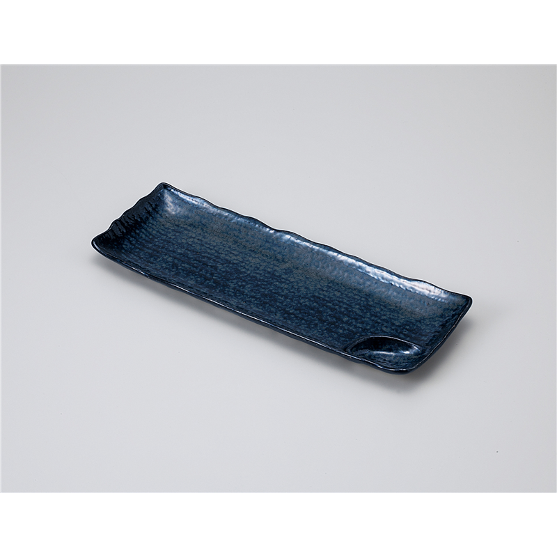 古林陶器 焼物皿 仕切筋ルリ焼物皿 1115930115 1個（ご注文単位1個）【直送品】