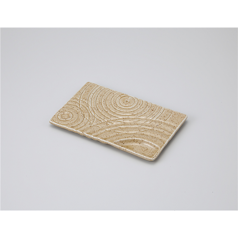 古林陶器 焼物皿 砂丘 波紋仕切付焼物皿 1114550651 1個（ご注文単位1個）【直送品】