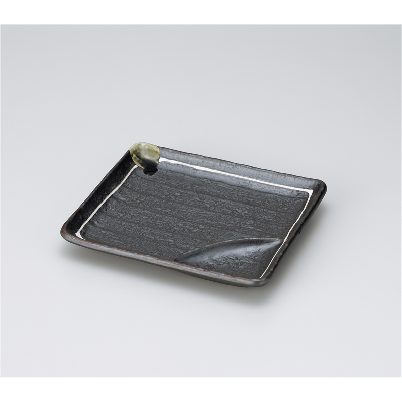 古林陶器 焼物皿 錆釉ライン7.0仕切皿 1313630274 1個（ご注文単位1個）【直送品】