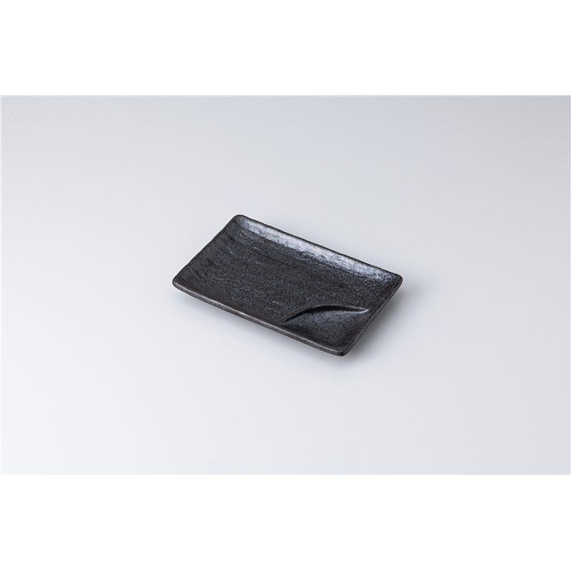 古林陶器 焼物皿 黒釉6.0仕切皿 1313640170 1個（ご注文単位1個）【直送品】