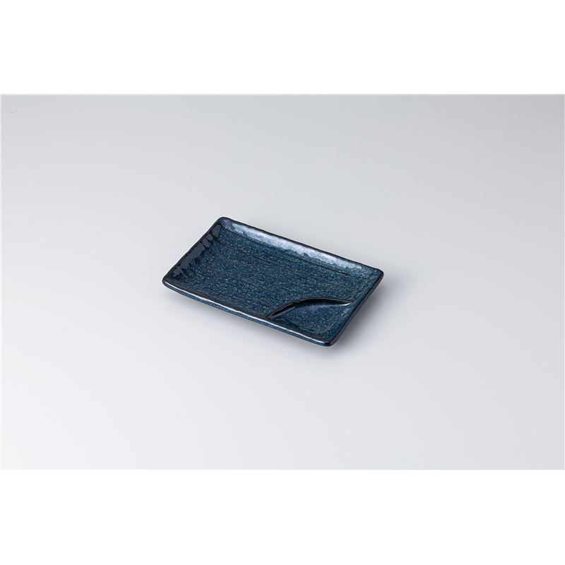 古林陶器 焼物皿 窯変紺6.0仕切皿 1313640370 1個（ご注文単位1個）【直送品】