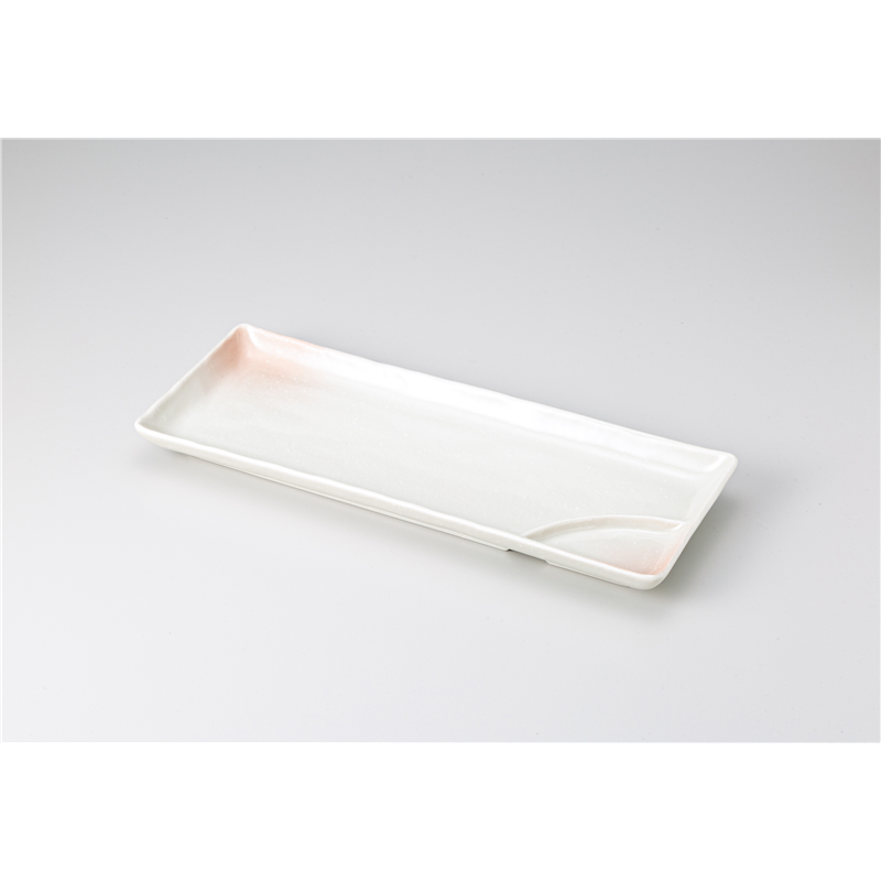 古林陶器 焼物皿 ピンク吹仕切付31cm細角皿 1215930126 1個（ご注文単位1個）【直送品】