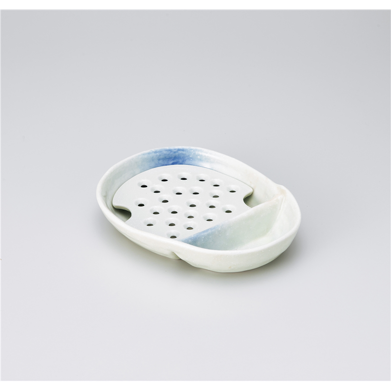 古林陶器 焼物皿 やっこ鉢ブルー吹 505350316 1個（ご注文単位1個）【直送品】