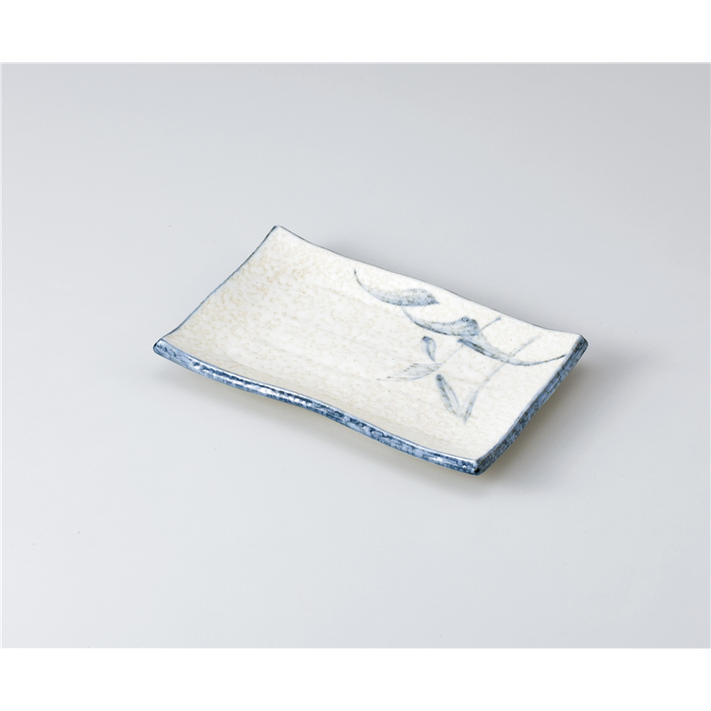 古林陶器 焼物皿 淡雪アシ長角皿 1014410326 1個（ご注文単位1個）【直送品】