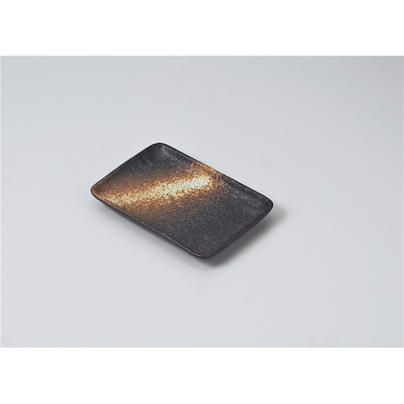 古林陶器 焼物皿 黒備前6.0長角皿 613340379 1個（ご注文単位1個）【直送品】