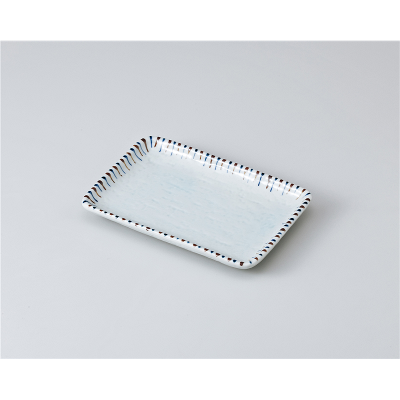 古林陶器 焼物皿 二色十草6.0長角皿 1014530279 1個（ご注文単位1個）【直送品】