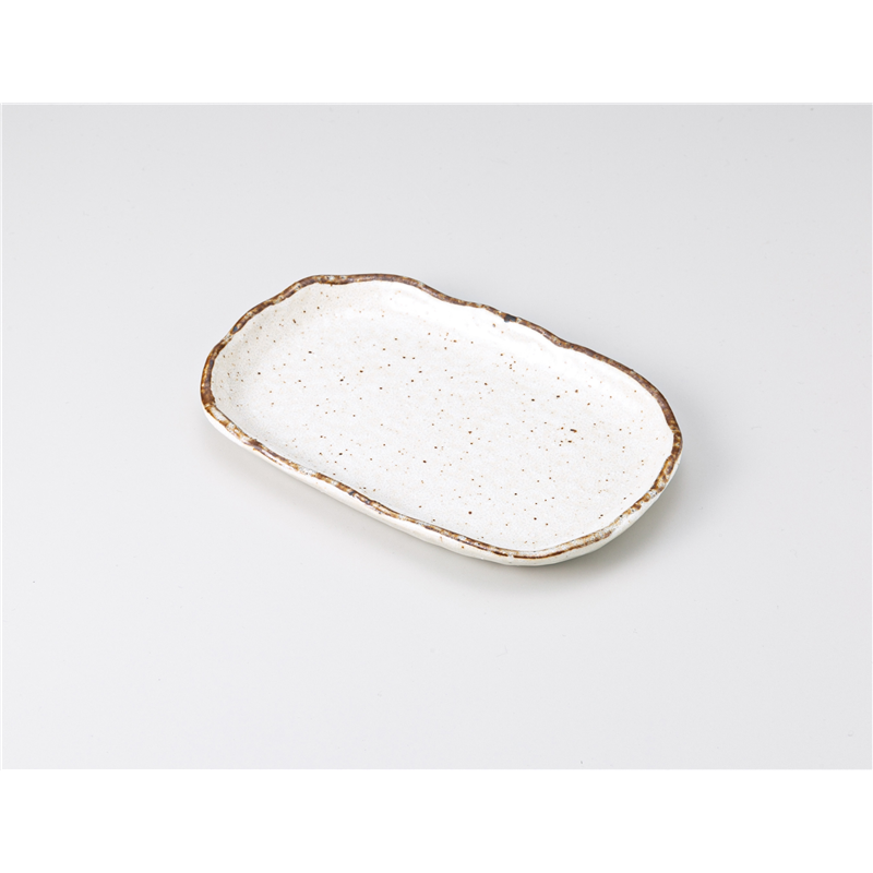 古林陶器 焼物皿 渕さび6.0小判皿 1215140179 1個（ご注文単位1個）【直送品】