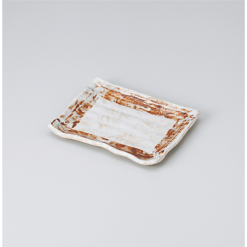 古林陶器 焼物皿 ねずみ志野長角取皿 914720274 1個（ご注文単位1個）【直送品】