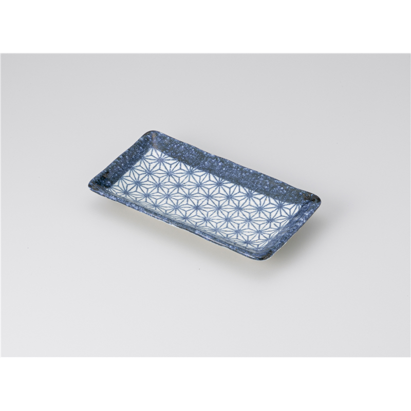 古林陶器 焼物皿 藍染の器 長角皿 1214950540 1個（ご注文単位1個）【直送品】