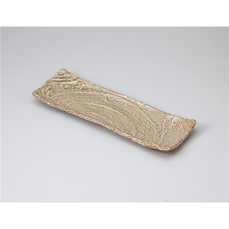 古林陶器 さんま皿 窯変いらぼ 長角盛皿 1124840363 1個（ご注文単位1個）【直送品】