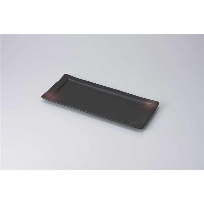 古林陶器 さんま皿 備前風回角焼物皿(大) 614340252 1個（ご注文単位1個）【直送品】