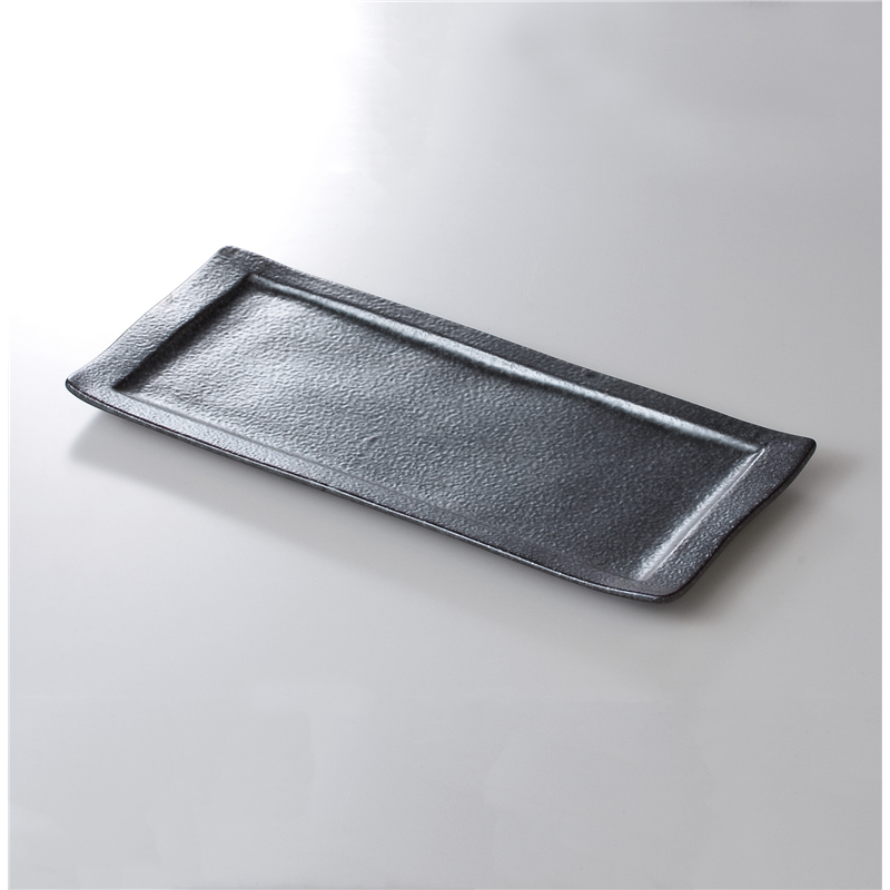 古林陶器 さんま皿 黒銀彩大焼物皿 612340157 1個（ご注文単位1個）【直送品】