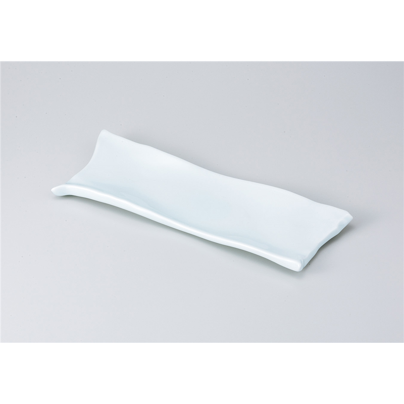 古林陶器 さんま皿 青白磁ちぎり長皿 814110126 1個（ご注文単位1個）【直送品】