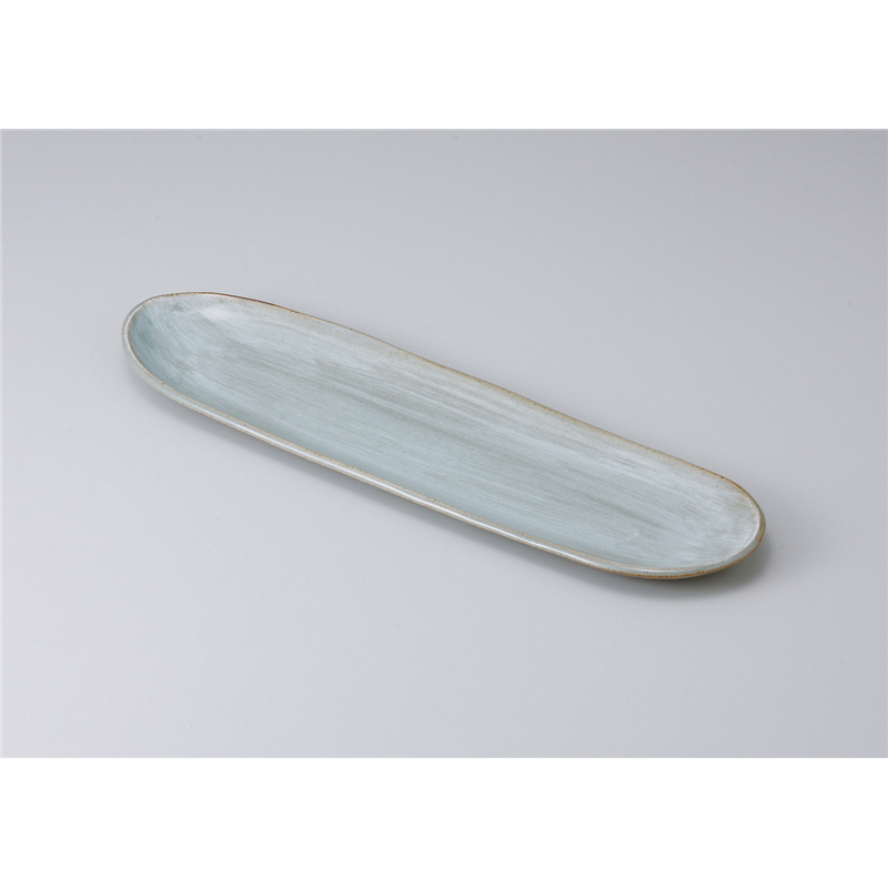 古林陶器 さんま皿 刷毛目青雲長皿 514250174 1個（ご注文単位1個）【直送品】