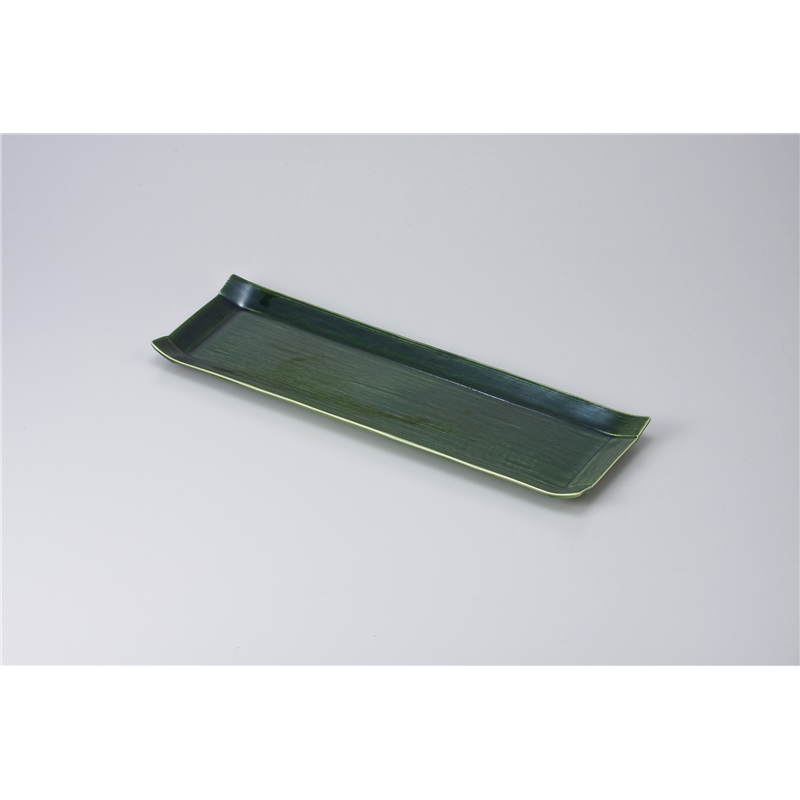 古林陶器 さんま皿 コヨリ長皿 織部 614340335 1個（ご注文単位1個）【直送品】