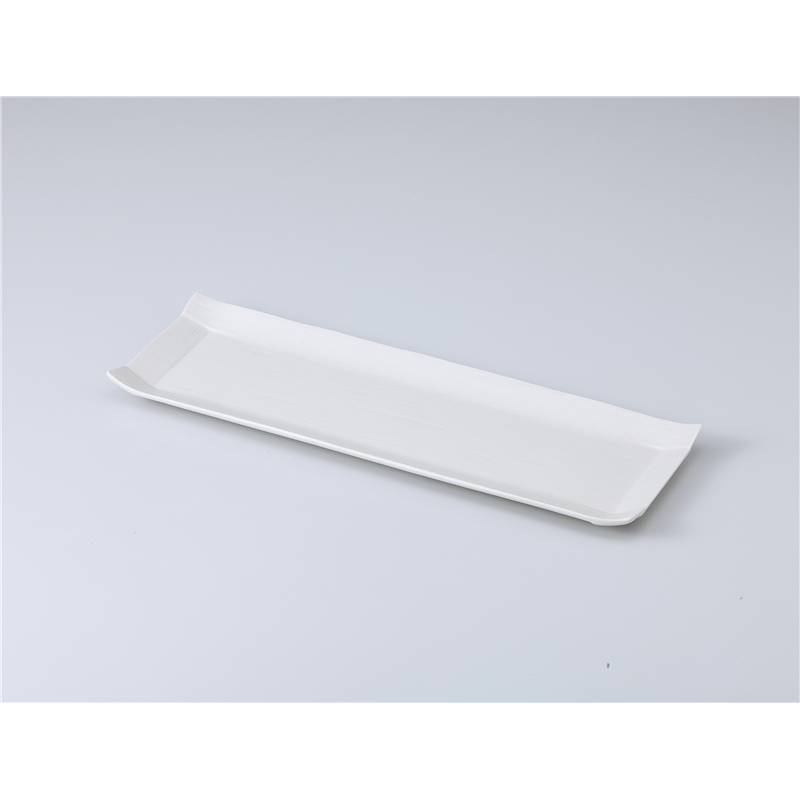 古林陶器 さんま皿 白マット コヨリ長角皿 1015110260 1個（ご注文単位1個）【直送品】