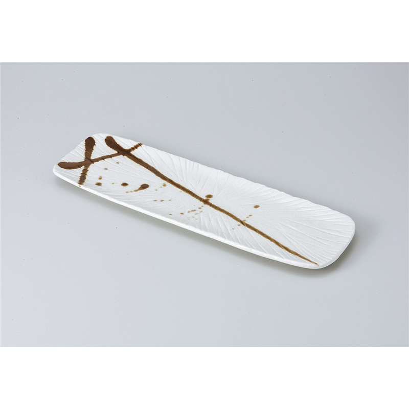 古林陶器 さんま皿 金色流し 長皿 814210235 1個（ご注文単位1個）【直送品】