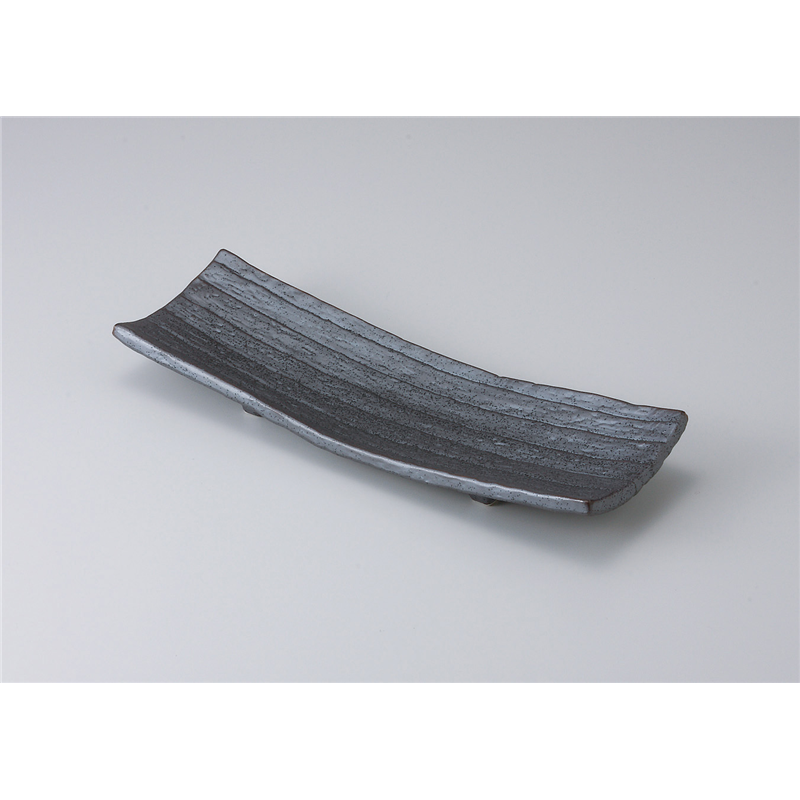 古林陶器 さんま皿 黒四ツ足さんま皿 514250215 1個（ご注文単位1個）【直送品】