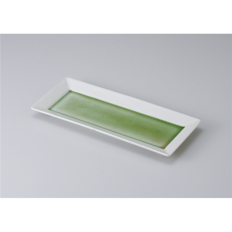 古林陶器 さんま皿 うのふエメラルドグリーンスクエアー29cm長角皿 514350235 1個（ご注文単位1個）【直送品】