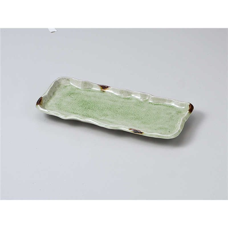 古林陶器 さんま皿 笹みどりサンマ皿 611940135 1個（ご注文単位1個）【直送品】