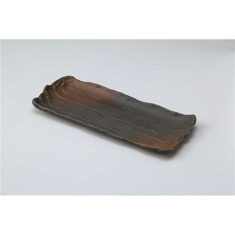 古林陶器 さんま皿 黒伊賀茶吹29cmサンマ皿 1215510157 1個（ご注文単位1個）【直送品】