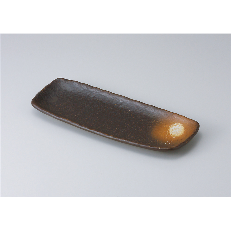 古林陶器 さんま皿 黒備前さんま皿 514420174 1個（ご注文単位1個）【直送品】