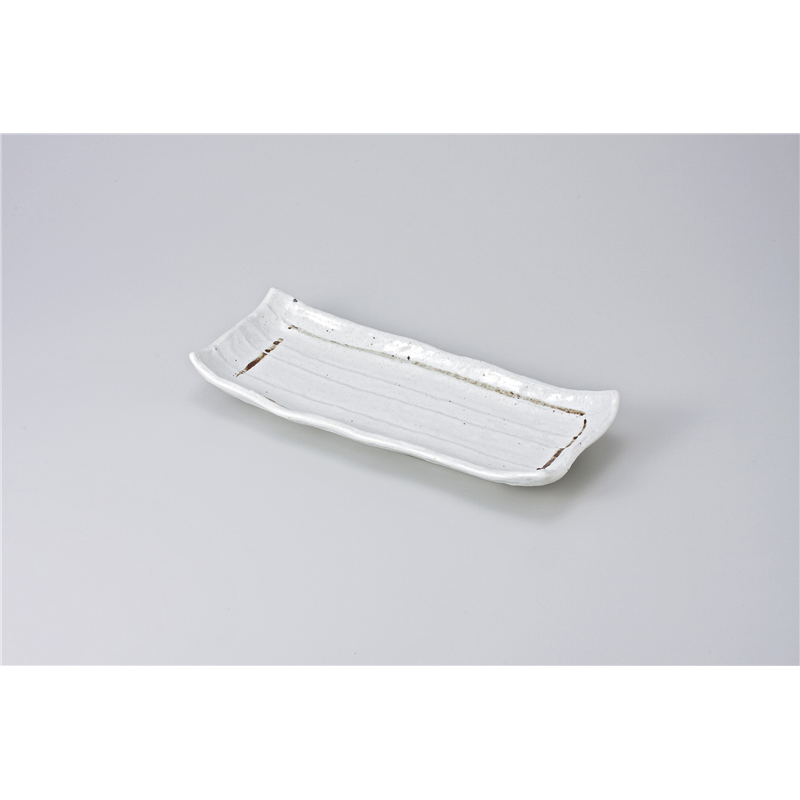 古林陶器 さんま皿 粉引ライン波型さんま皿 614820147 1個（ご注文単位1個）【直送品】