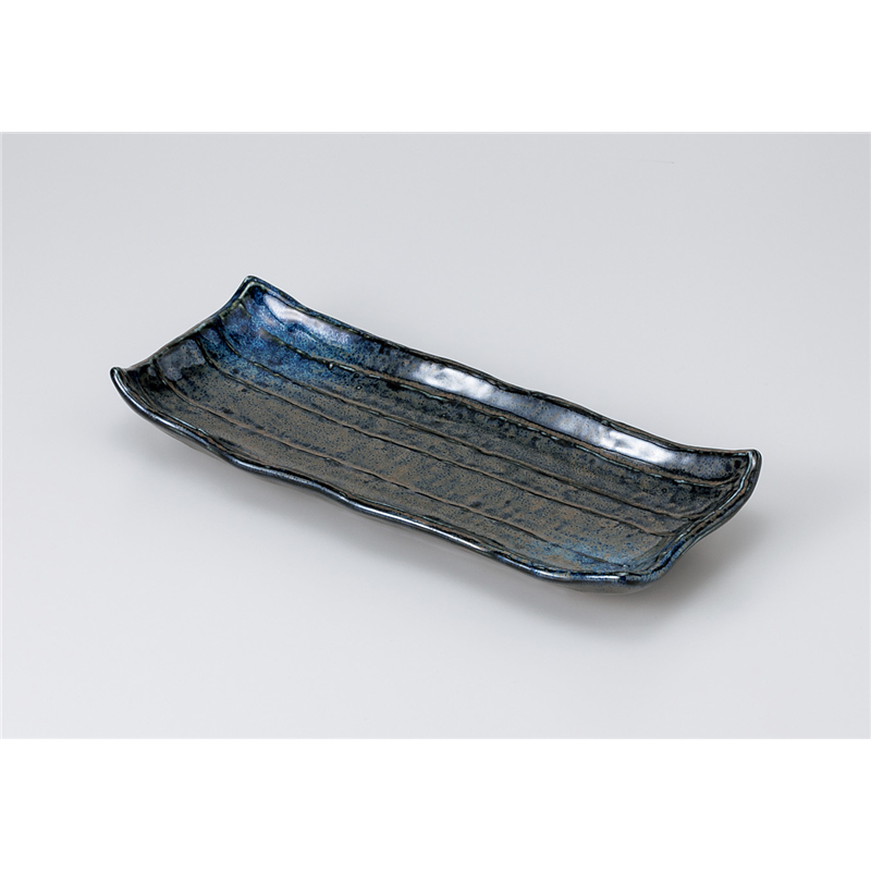 古林陶器 さんま皿 オ-ロラ波型さんま皿 915440347 1個（ご注文単位1個）【直送品】