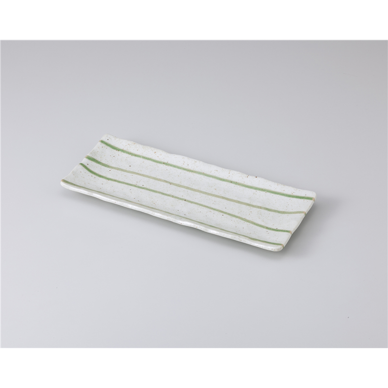 古林陶器 さんま皿 グリーン流しさんま皿 1015330347 1個（ご注文単位1個）【直送品】