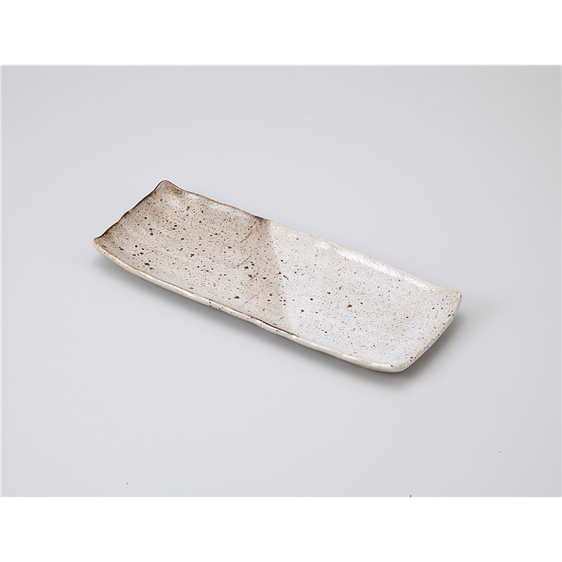 古林陶器 さんま皿 ヌリ分け27cm長角皿(茶) 1115750147 1個（ご注文単位1個）【直送品】