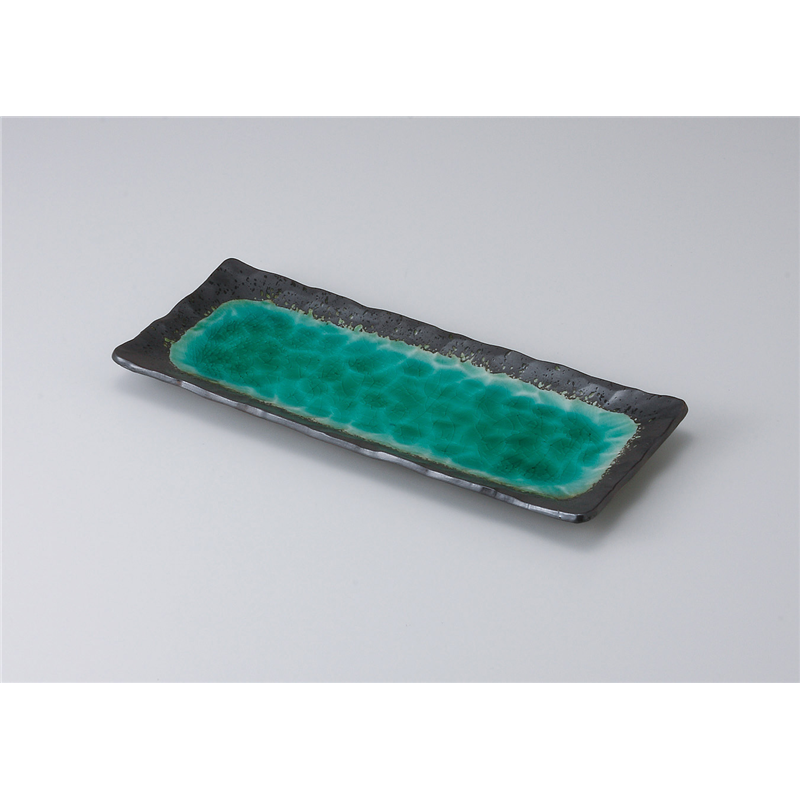 古林陶器 さんま皿 深海さんま皿グリーン 514630225 1個（ご注文単位1個）【直送品】