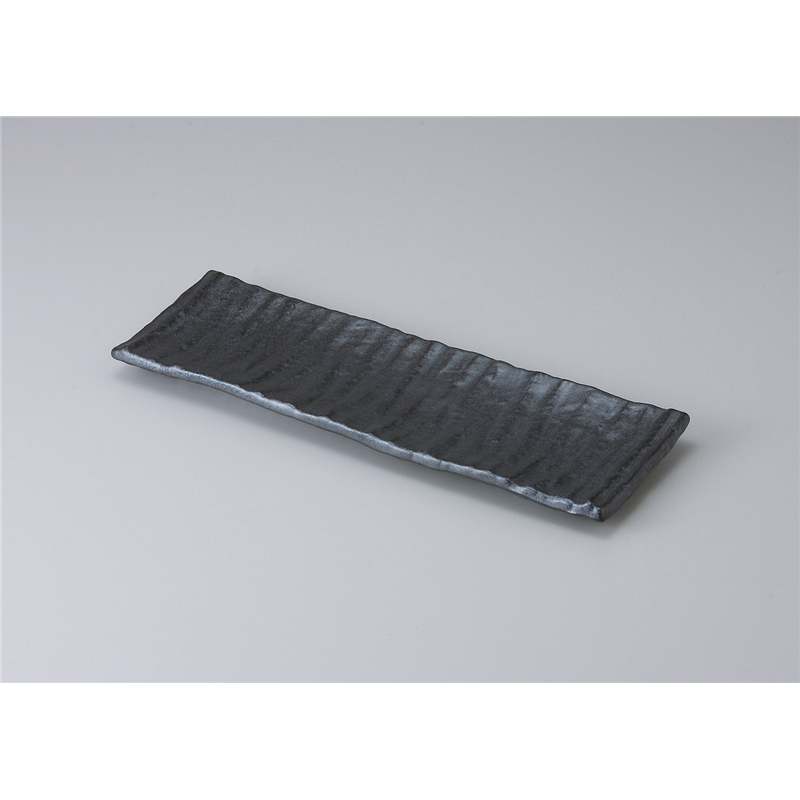 古林陶器 さんま皿 黒イブシサンマ皿 514530151 1個（ご注文単位1個）【直送品】