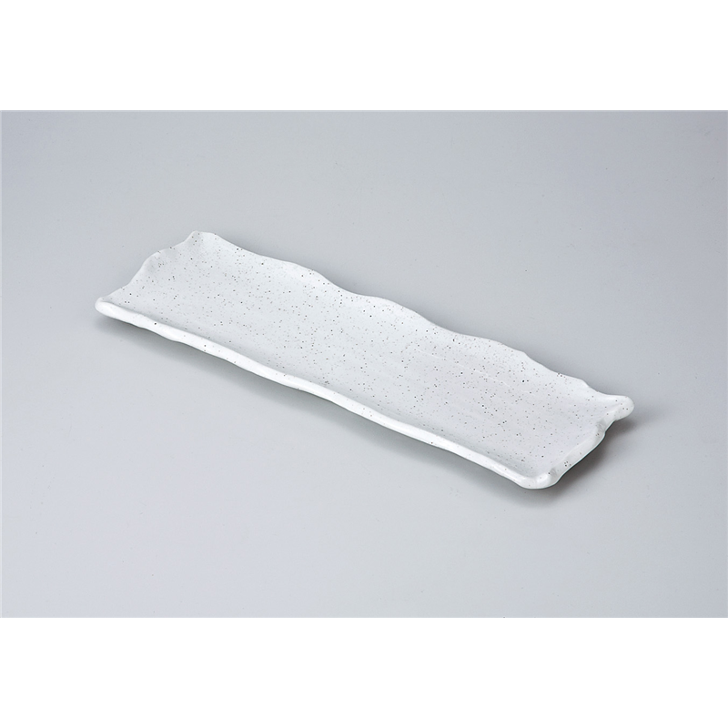 古林陶器 さんま皿 粉引けずり長角皿 714050361 1個（ご注文単位1個）【直送品】